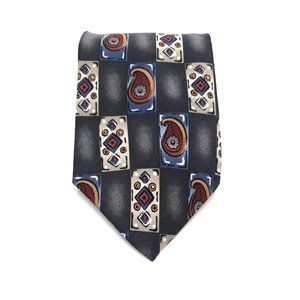 Via Veneto Mens Dress Tie 100% Silk Gray  Business Accessory Collection Gift